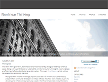 Tablet Screenshot of nonlinearthinkingblog.com